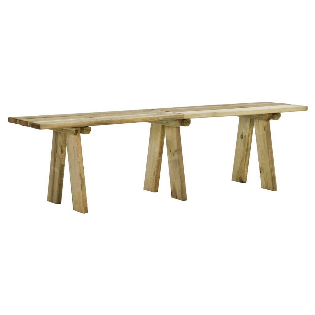 Helloshop26 - Banc de jardin meuble de patio d'extérieur terrasse 160 x 38 x 45 cm bois de pin massif imprégné - Imagen 1