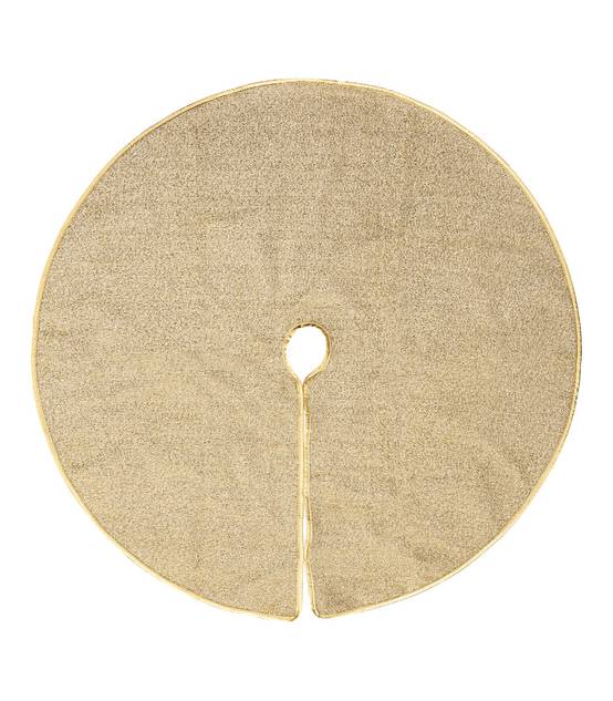 Déco de Noël Tapis pour pied de Sapin Doré et Pailleté D 90 cm - Image 1