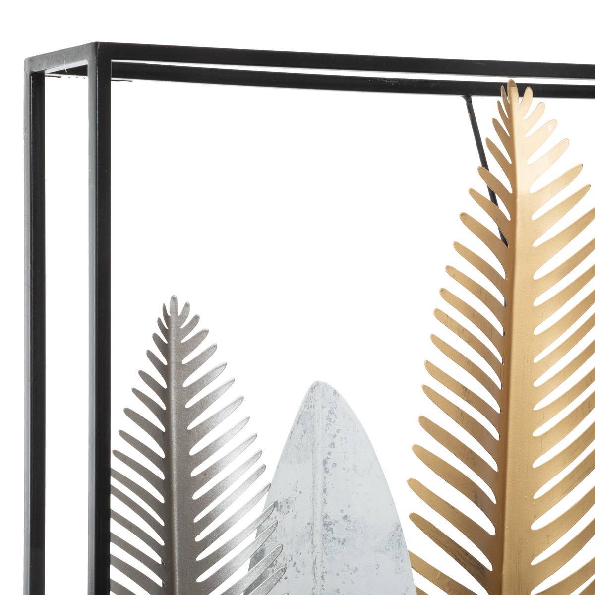 Atmosphera - Déco murale "Feuilles" métal 134x68cm - Atmosphera Créateur d'intérieur - Imagen 3