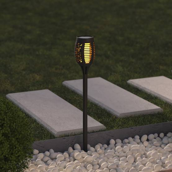 Balise d'extérieur solaire "Lita" noir H50cm ATMOSPHERA CREATEUR D'INTERIEUR - Image 1