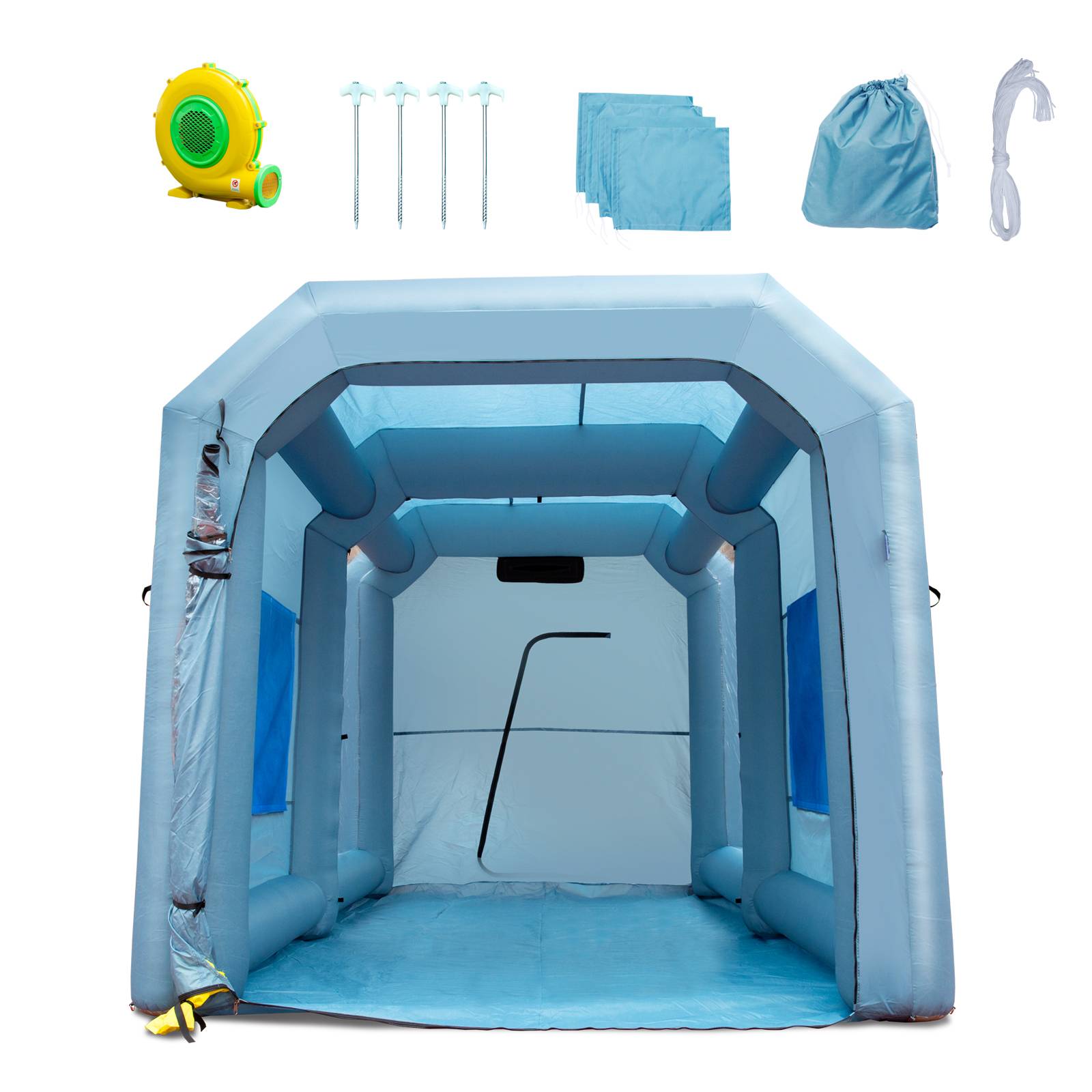 Vevor - VEVOR Cabine peinture gonflable 4x2.95x2.75m, Oxford 210D, souffleur 950W, filtration, atelier. - Image 1
