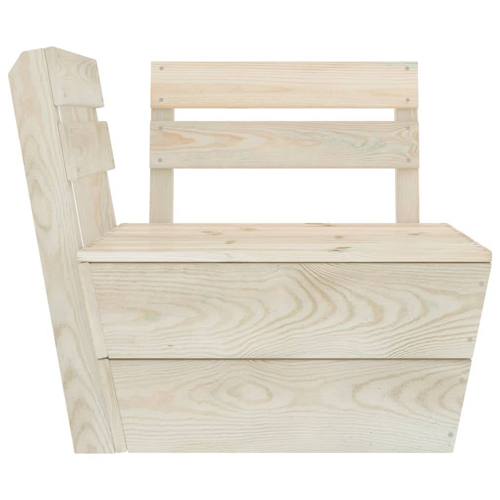 Helloshop26 - Salon de jardin meuble d'extérieur ensemble de mobilier palette 5 pièces bois d'épicéa imprégné - Imagen 4