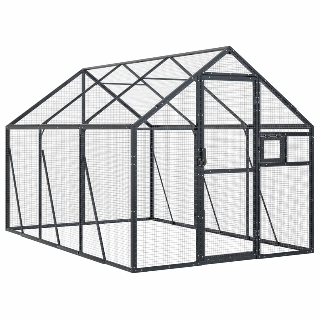 Cage Oiseaux Aluminium Longue Résistante Anthracite 179x300cm - ComfortXL Outdoor Living - Image 2