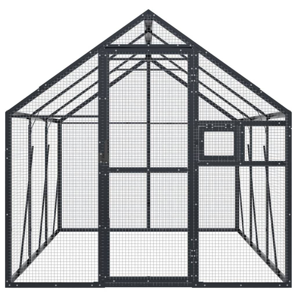 Cage Oiseaux Aluminium Longue Résistante Anthracite 179x300cm - ComfortXL Outdoor Living - Image 3