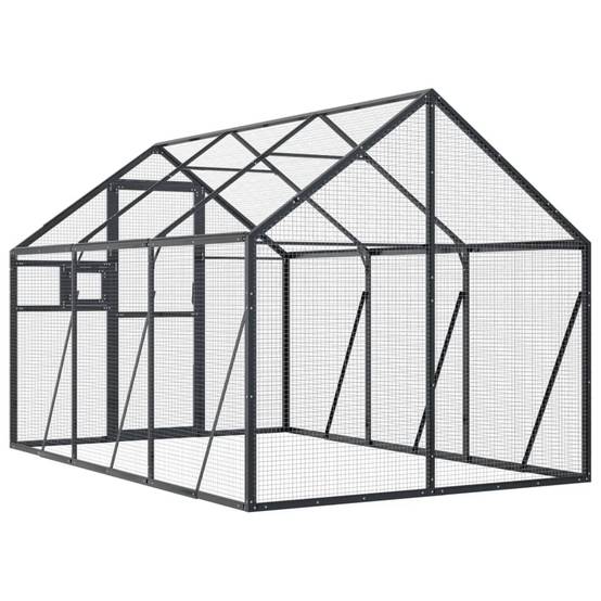 Cage Oiseaux Aluminium Longue Résistante Anthracite 179x300cm - ComfortXL Outdoor Living - Image 5