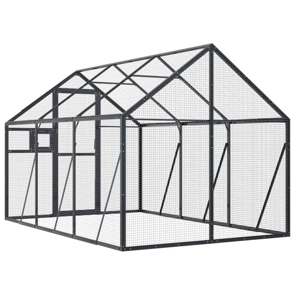Cage Oiseaux Aluminium Longue Résistante Anthracite 179x300cm - ComfortXL Outdoor Living - Image 5