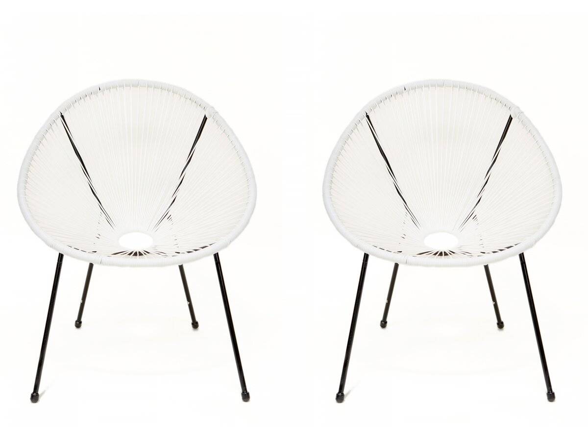 Lot De 2 Fauteuils De Jardin "ania" - Blanc -habitat Et Jardin - Imagen 1