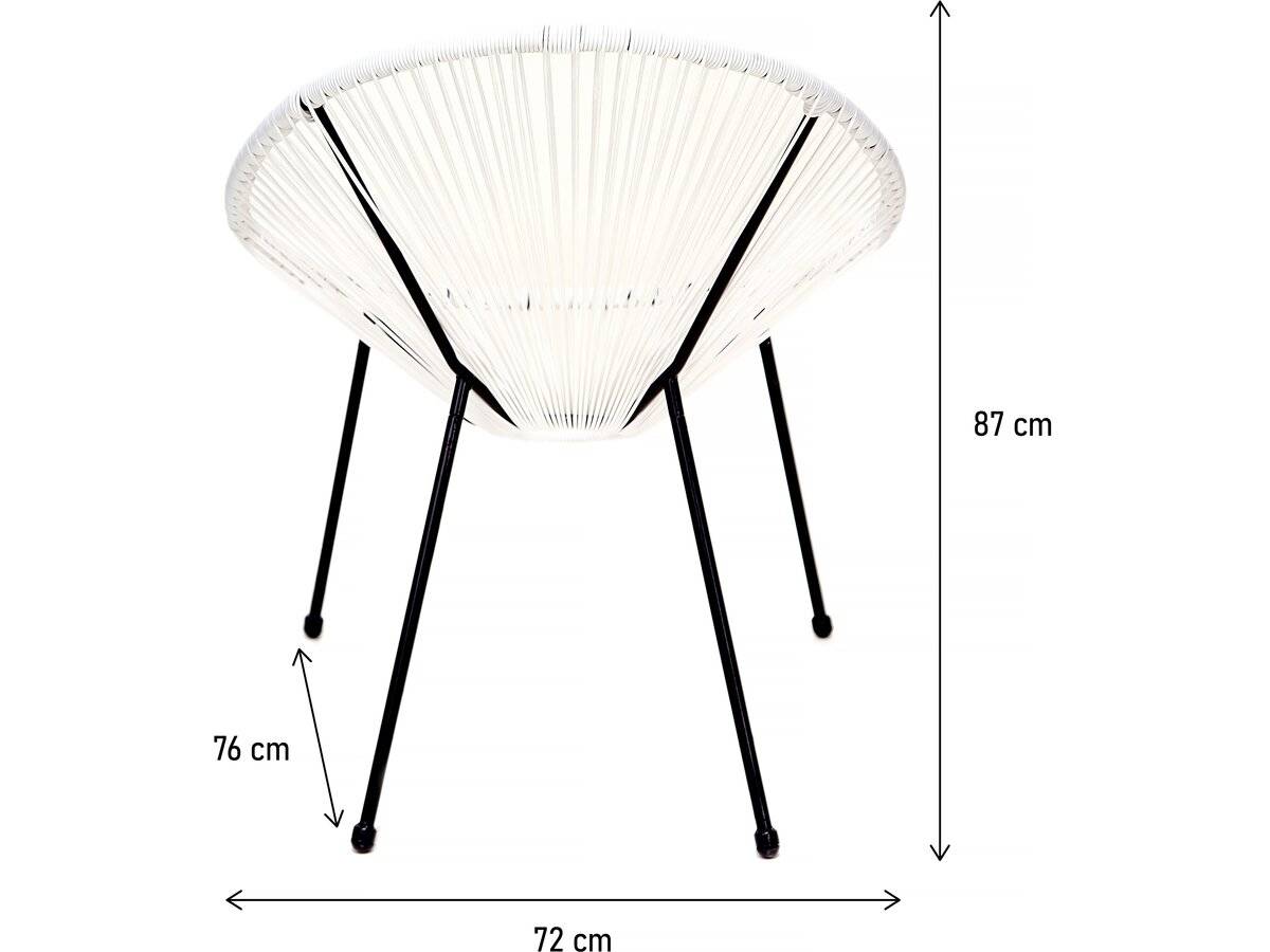Lot De 2 Fauteuils De Jardin "ania" - Blanc -habitat Et Jardin - Imagen 3