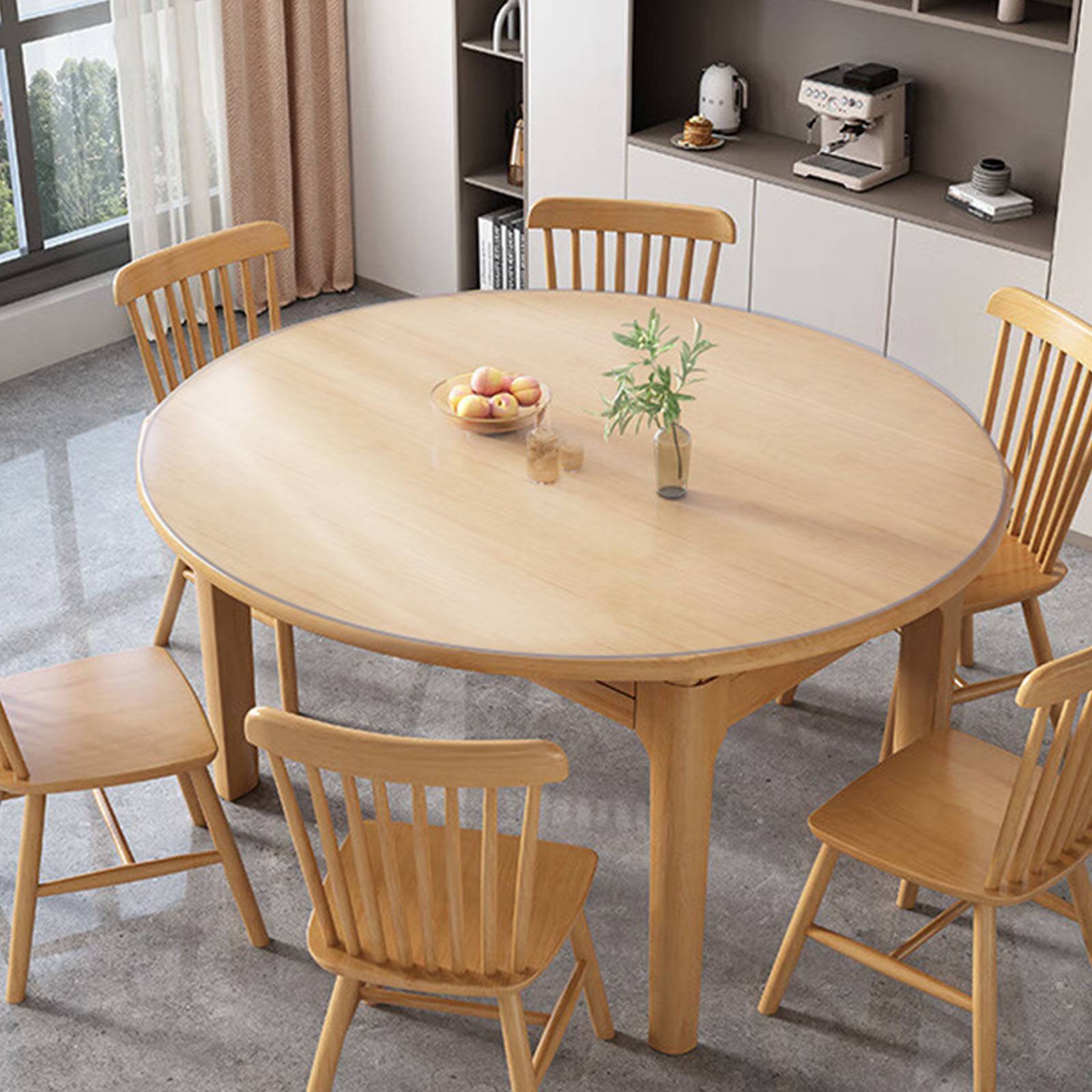 VEVOR Nappe Ronde Transparente Film de Table en PVC 123 cm Protection de Table - Image 8