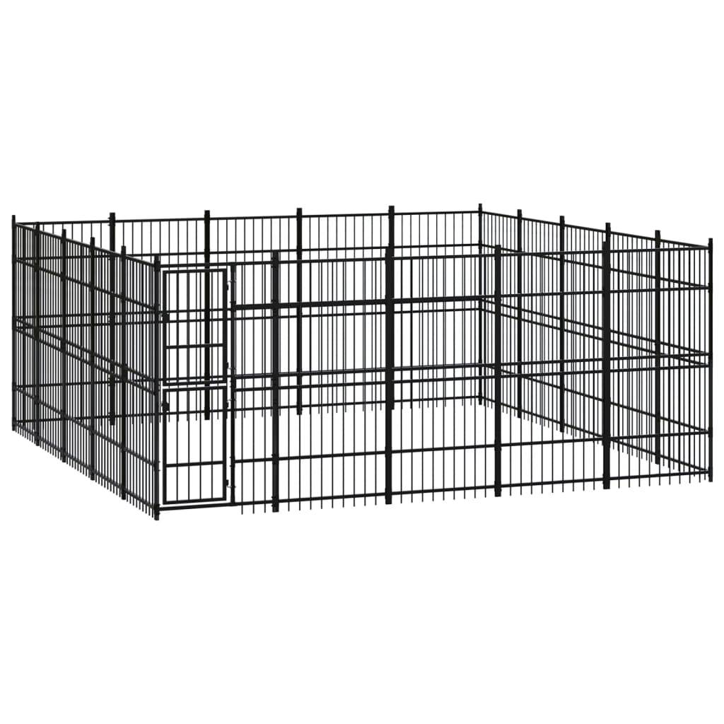 Vidaxl - Chenil d'extérieur pour chiens Acier 23,04 m² vidaXL 3097989 - Imagen 1