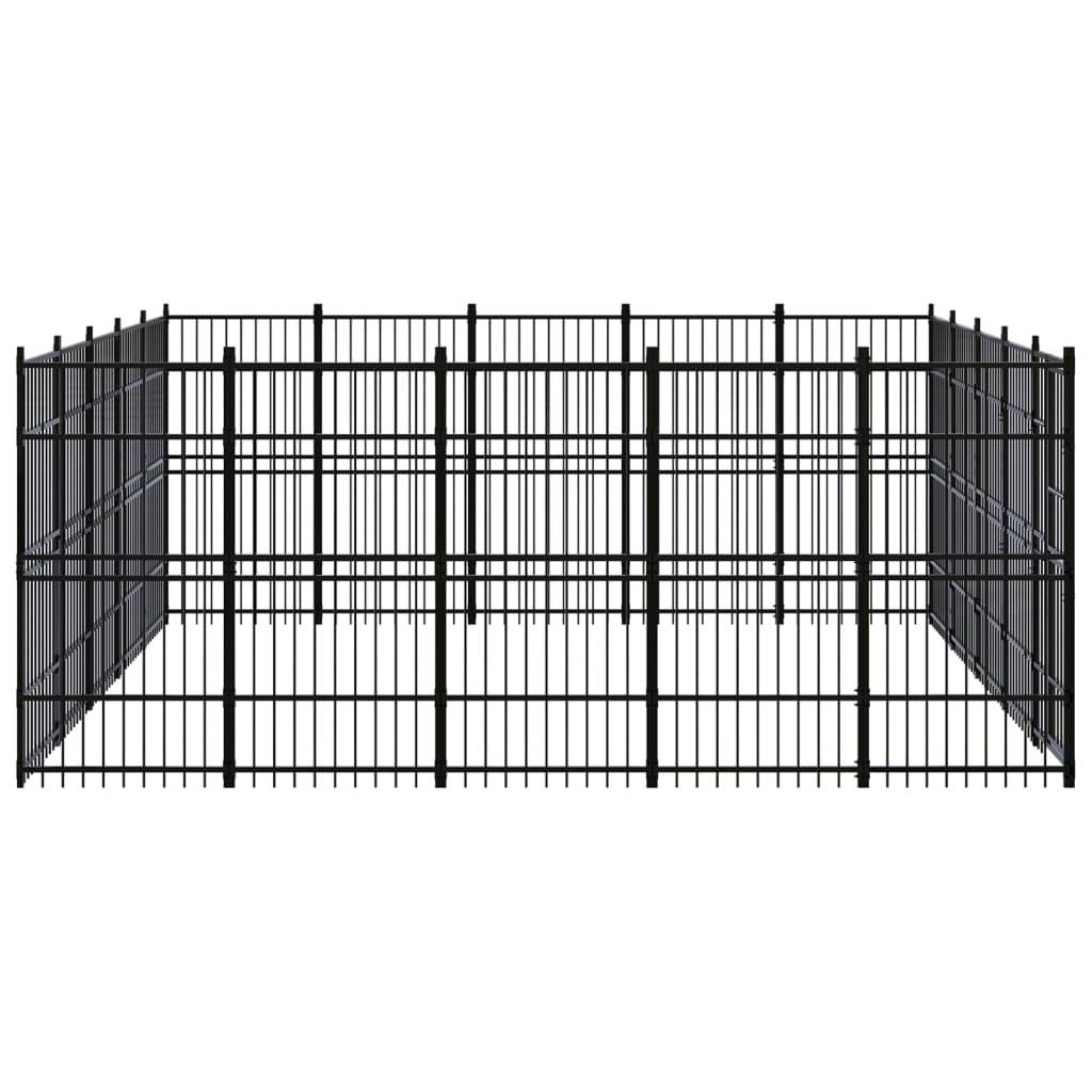 Vidaxl - Chenil d'extérieur pour chiens Acier 23,04 m² vidaXL 3097989 - Imagen 4
