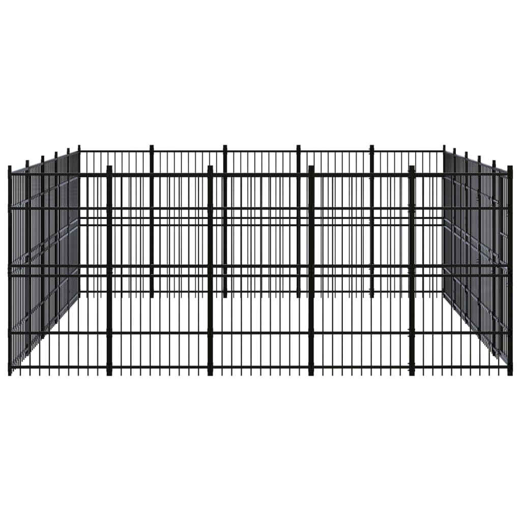 Vidaxl - Chenil d'extérieur pour chiens Acier 23,04 m² vidaXL 3097989 - Imagen 3