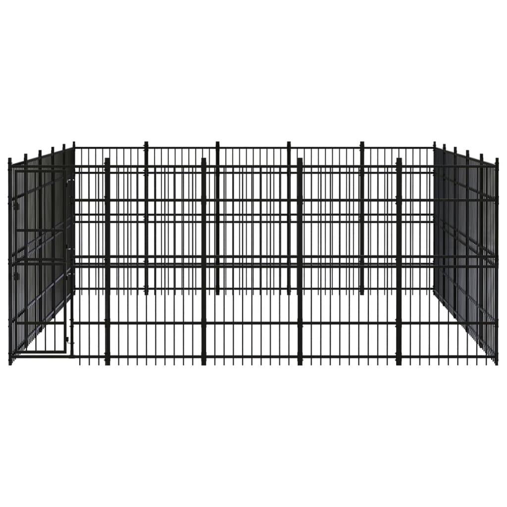 Vidaxl - Chenil d'extérieur pour chiens Acier 23,04 m² vidaXL 3097989 - Imagen 2