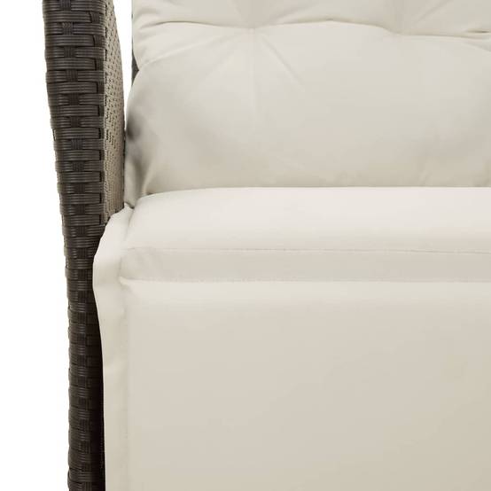 Fauteuil Relax de Jardin Résine Tressée avec Repose-pieds Intégré et Coussin Noir – ComfortXL Outdoor Living - Image 9