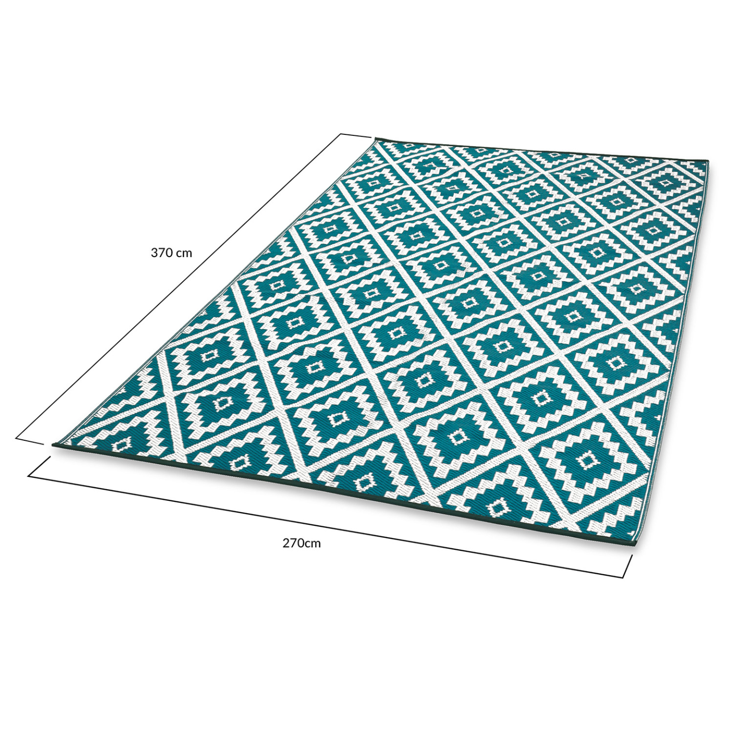 Tapis extérieur BAHAMAS bleu canard 270 x 370 CM - Image 4