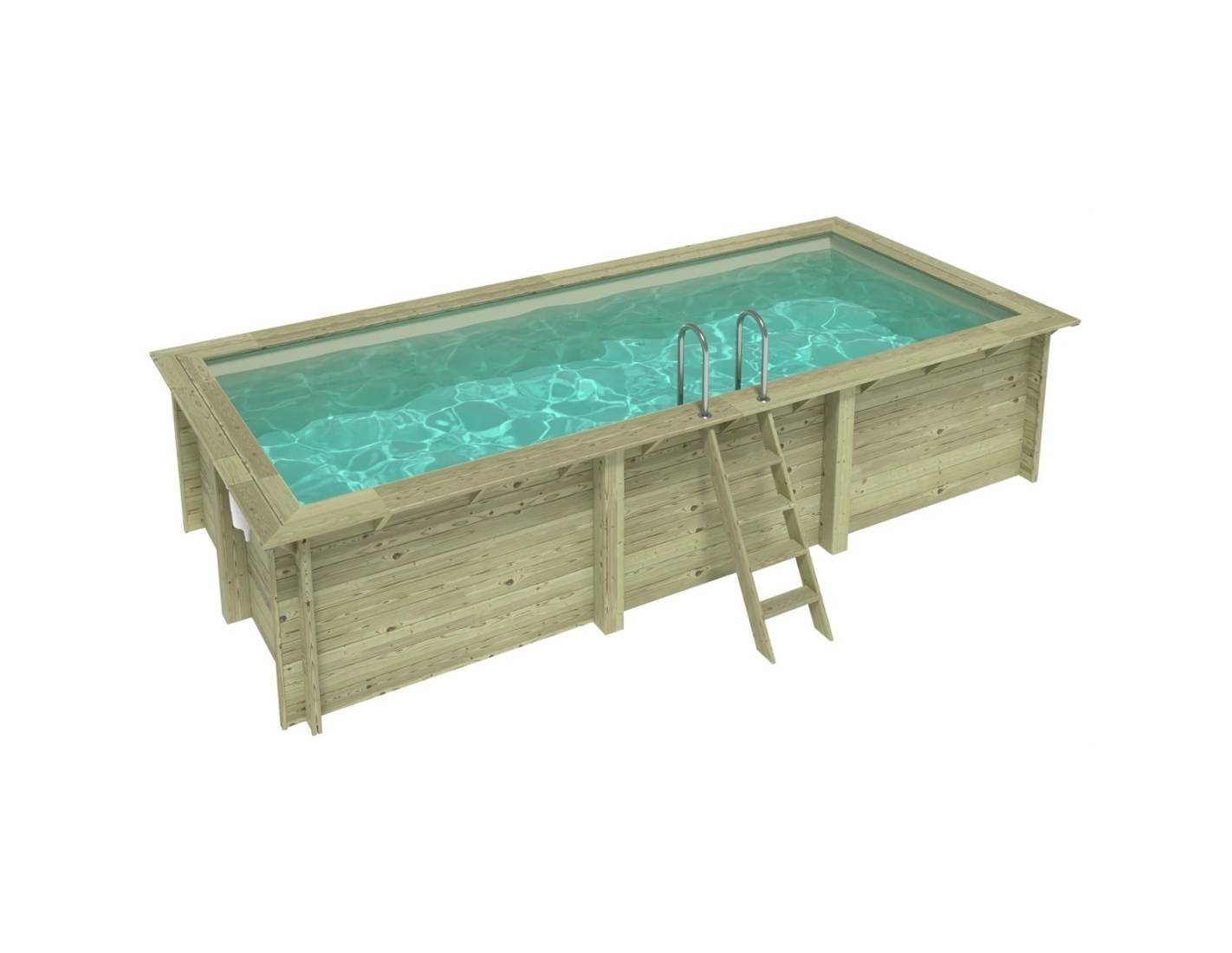 Altanka - Piscine hors sol en bois AQUA 6.1 x 2.85 - H.1.31 m, sable, fixations à sceller - BAS7307OSPI3 - ALTANKA - Image 1