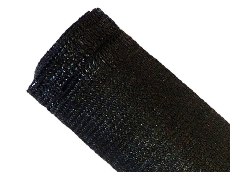 Maille Store - Brise-vue 90% - Noir - 185gr/m² - Boutonnières Noir 1.5m x 50m