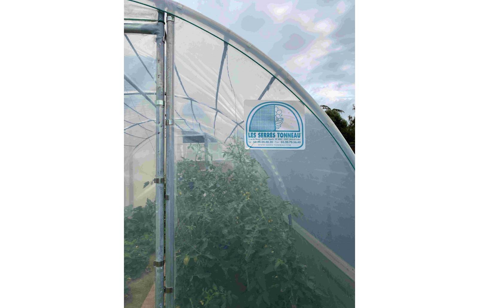 Serre tunnel de jardin - 24m² - 3 x 8 m - pieds arrondis - polyéthylène haute densité - 2 portes pivotantes - LES SERRES TONNEAU - Image 6