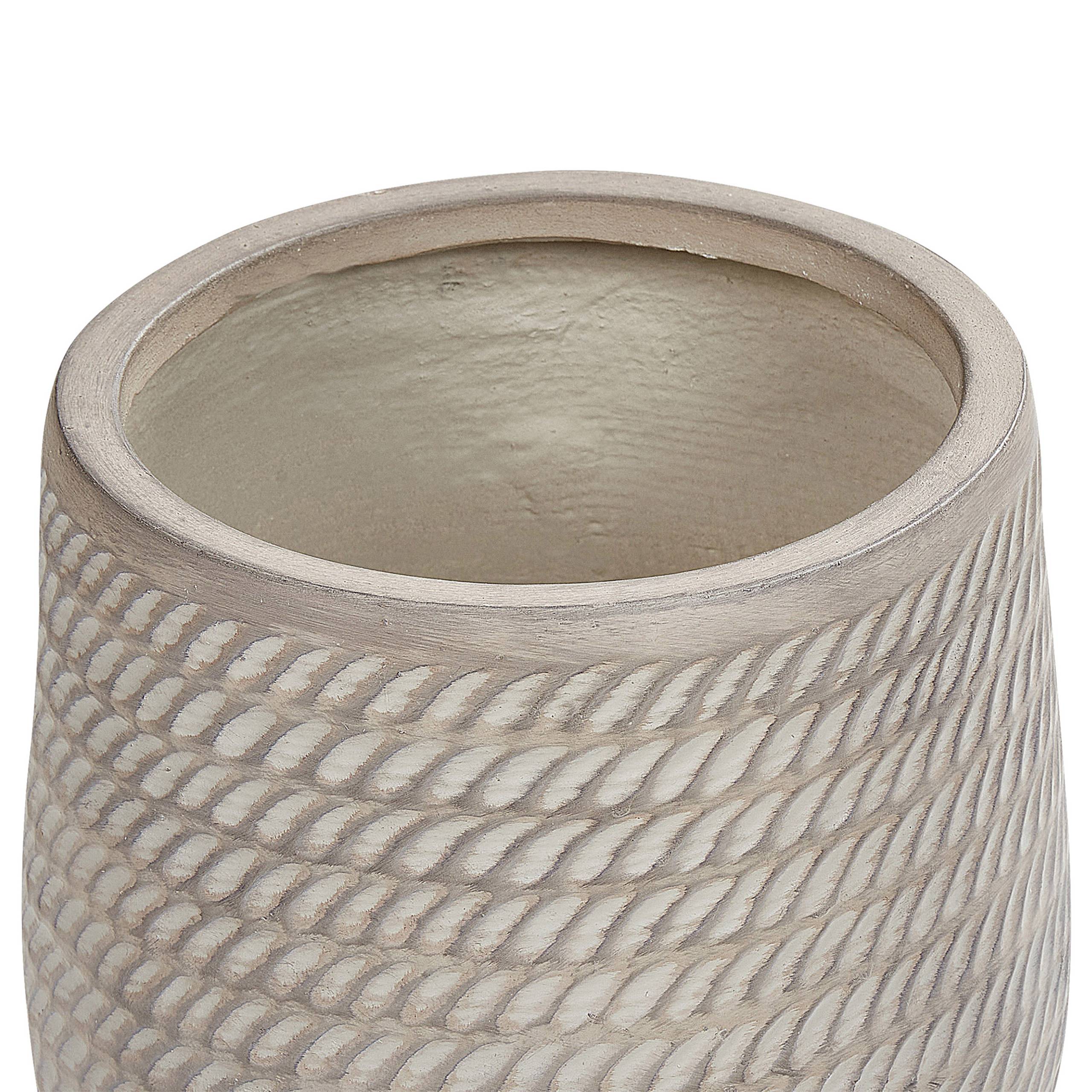 Beliani - Cache-pot d'extérieur Fibre d'argile Taupe LIVADIA - Beliani - Imagen 4
