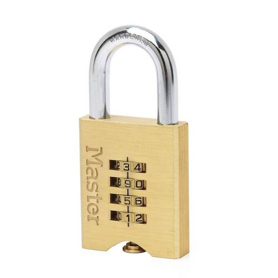 Cadenas à combinaison programmable MASTER LOCK laiton massif 50mm anse d.10xh.32mm Master lock