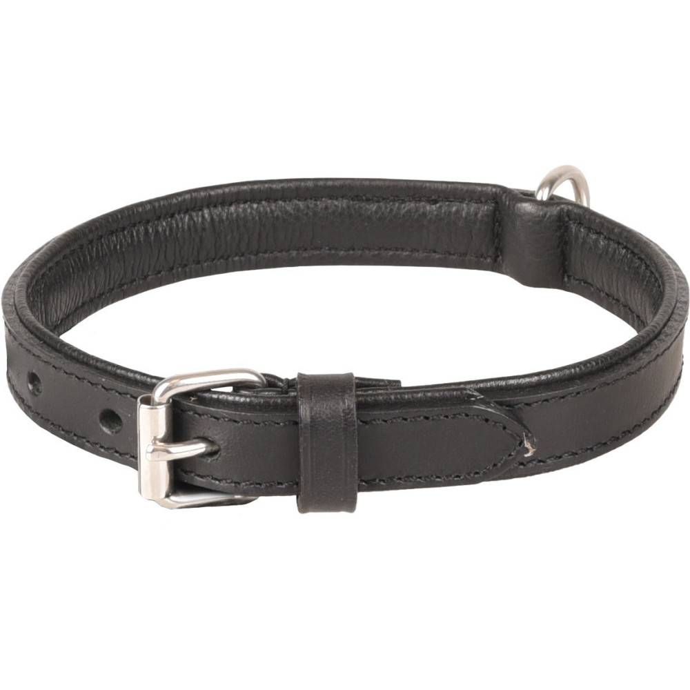 Collier Cuir S/M 30-37 cm ARIZONA noir pour chien - Image 1