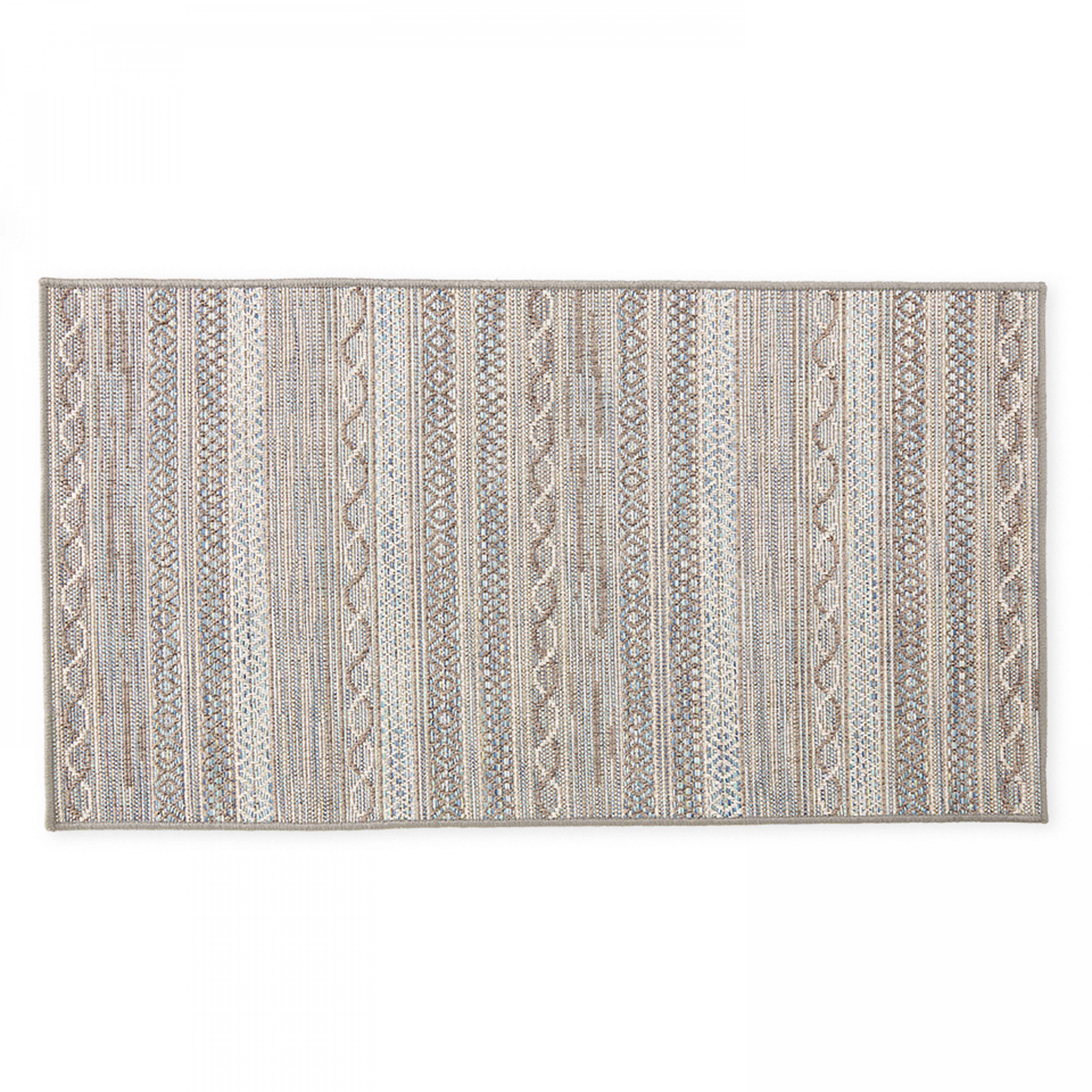 Oviala - Tapis rectangulaire en polypropylène 80x150 cm gris Urda - Oviala - Imagen 1
