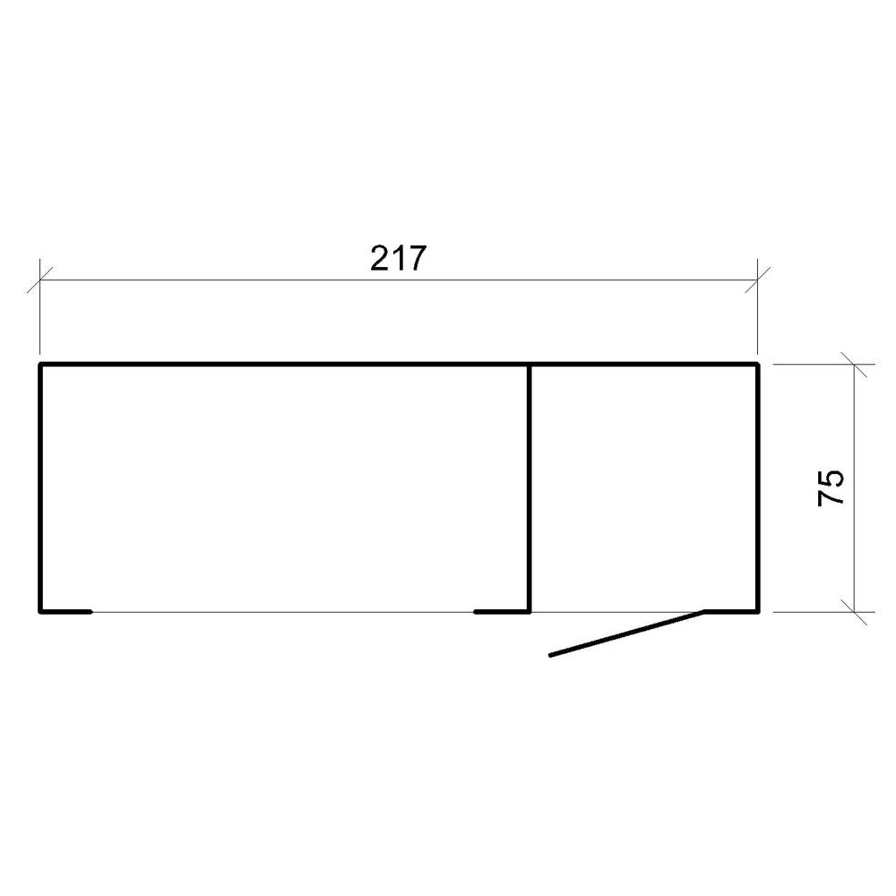 Timbela - Abri à bûches extérieur - 1,09+0,53 m² / 75x217xH159 cm - Abri à bûches moderne avec rangement latéral pour les outils - Timbela M981-CAVERN STEEL - Image 6