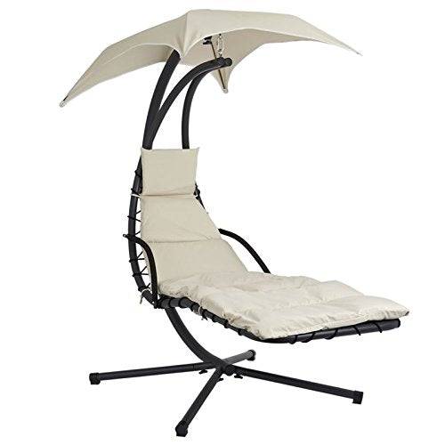 Fauteuil Suspendu Balançoire Suspendue Beige L.210 x l.70 x H.49 cm  SoBuy - Imagen 1