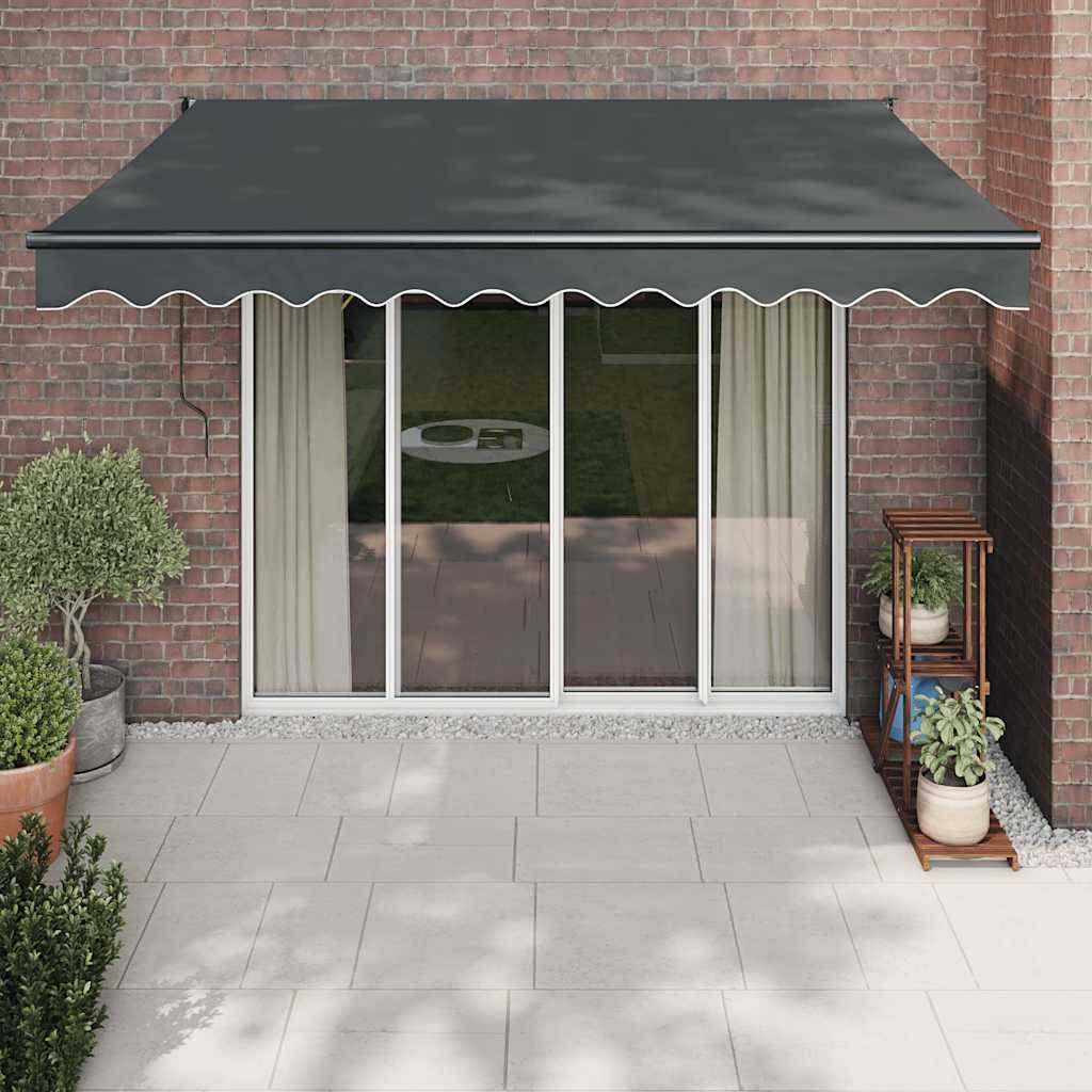 Auvent rétractable mural aluminium patio ombre rafraîchissante anthracite 3,5x2,5 m - ComfortXL Outdoor Living - Image 1