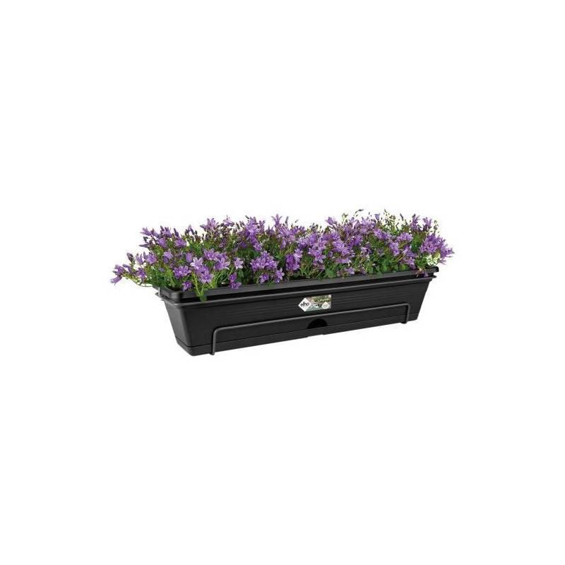 Elho - Elho Balconniere Green Basics Allin1 50 - Exterieur + Balcon - L 25,7 X W 47,3 X H 16,7 Cm - Vivre Noir - Imagen 4