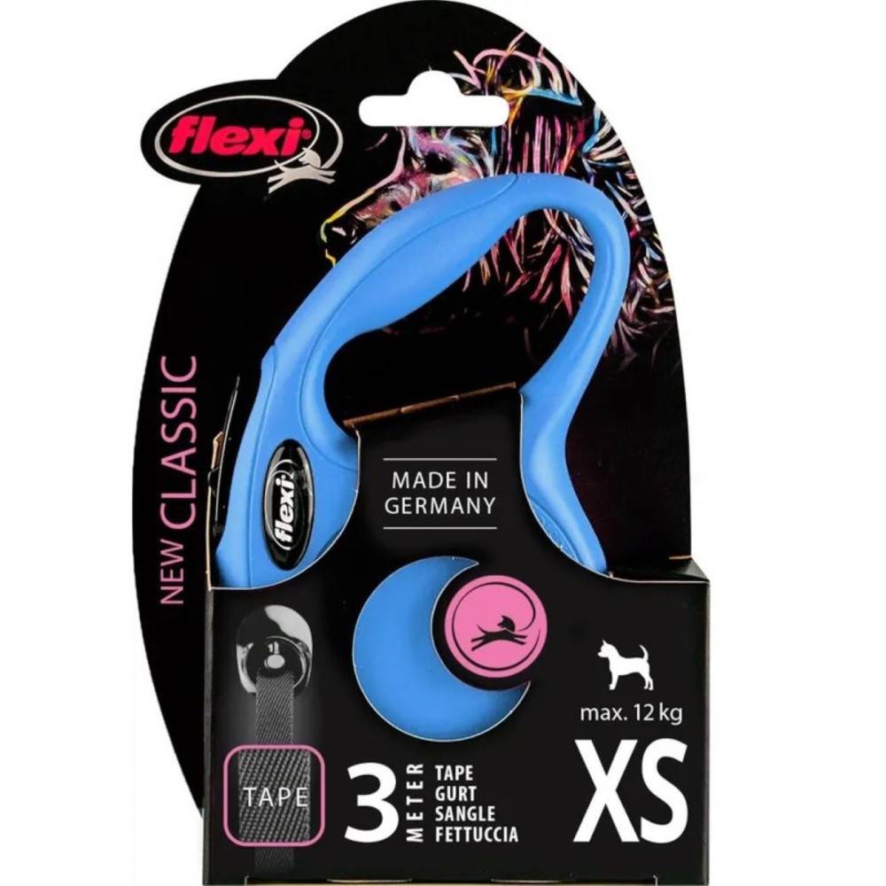 Flexi - Flexi Classic correa XS 3 m azul perros hasta 12 Kg - Imagen 3