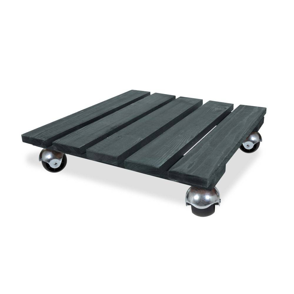 Louis Moulin - Roule-plantes en bois carré anthracite "Basics" 37,5 x 37,5 cm Louis Moulin - Imagen 1