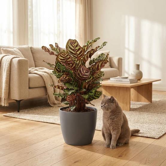 Calathea Makoyana - Pot de 19cm - Hauteur 70cm - Gris - Plantes d'intérieur - Image 3