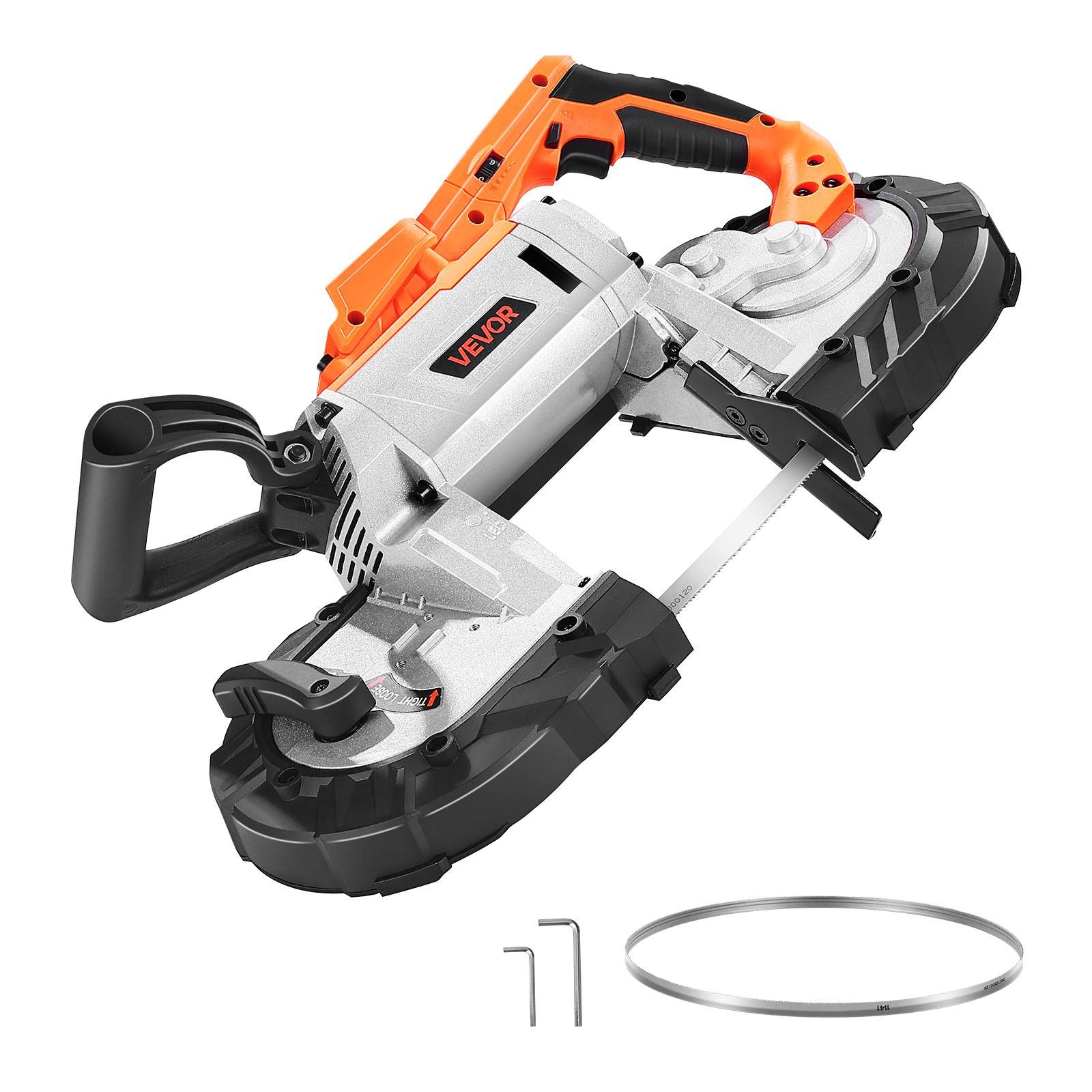 VEVOR Scie ruban portative 20V, coupe 12.7cm, sans balais, vitesse variable, métal bois. - Image 1