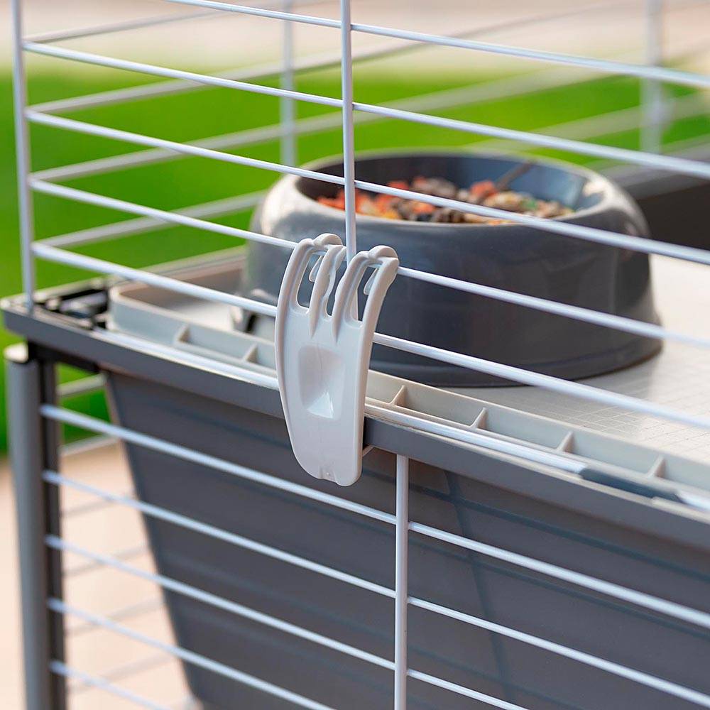 Ferplast - Cage pour Lapins et Petits Animaux BARN 100 DOUBLE, 3 étages, Toit Ouvrant, Accessoires et Adhésifs inclus - Imagen 7