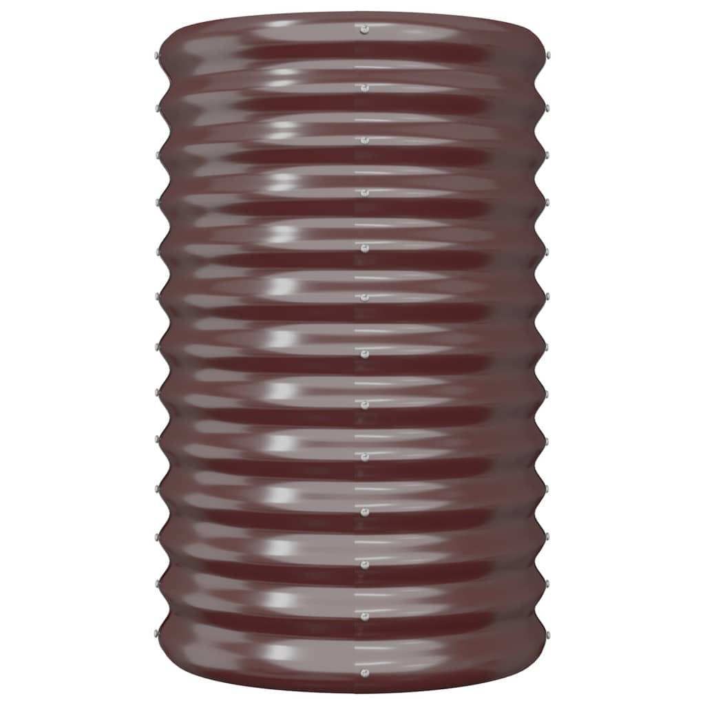 Grand pot de fleur haut en acier galvanisé pour jardin Marron 40x68 cm – ComfortXL Outdoor Living - Image 3