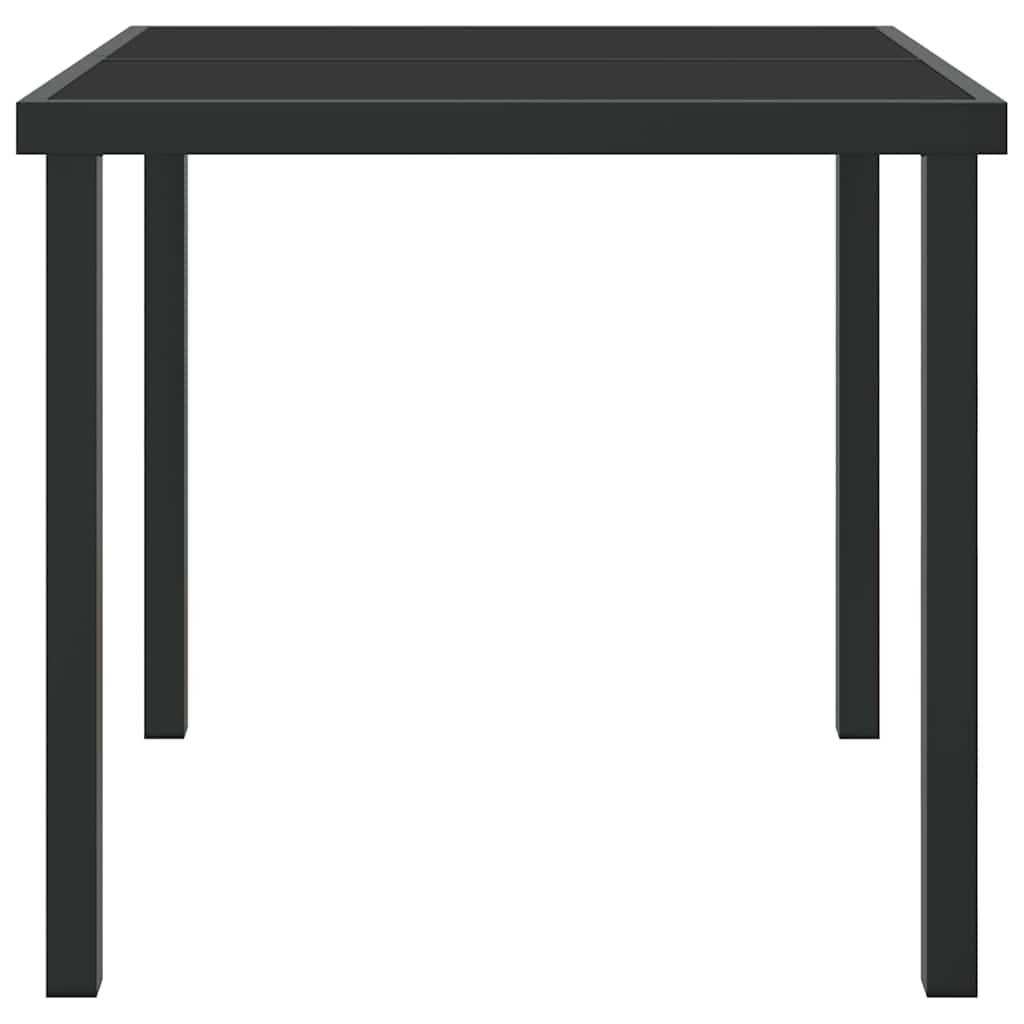 ComfortXL - Table de Jardin Carrée 80x80cm en Métal Noir et Verre Trempé, Table de Repas pour 4 Personnes, Style Moderne – ComfortXL Outdoor Living - Image 6