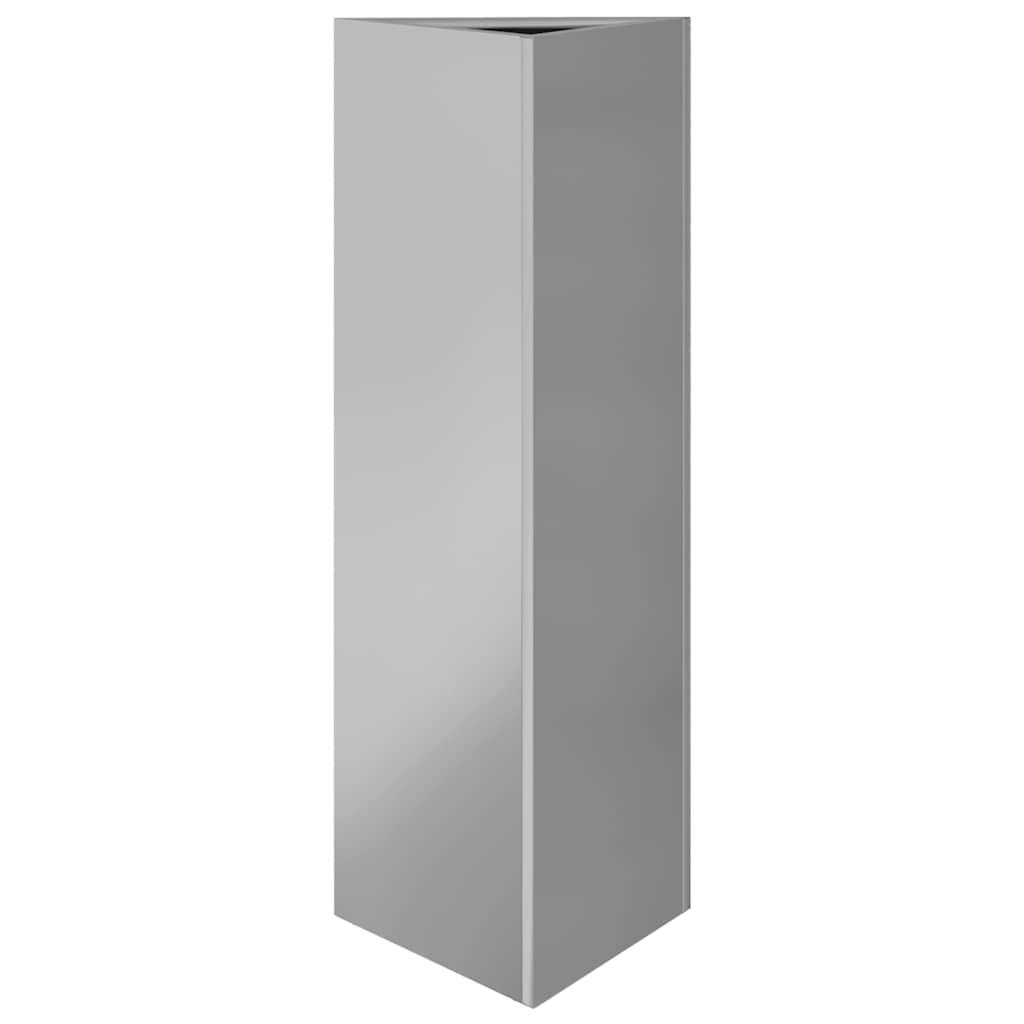 Jardinière triangulaire acier galvanisé gris 30 x 26 x 75 cm - PANGIVO - Image 2