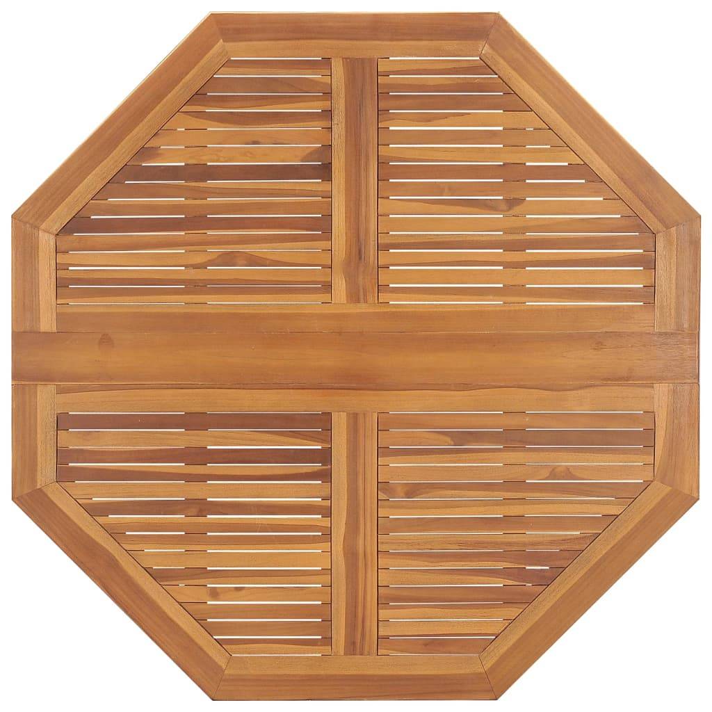 Table à dîner jardin pliable teck massif 110 x 110 x 75 cm - PANGIVO - Image 4