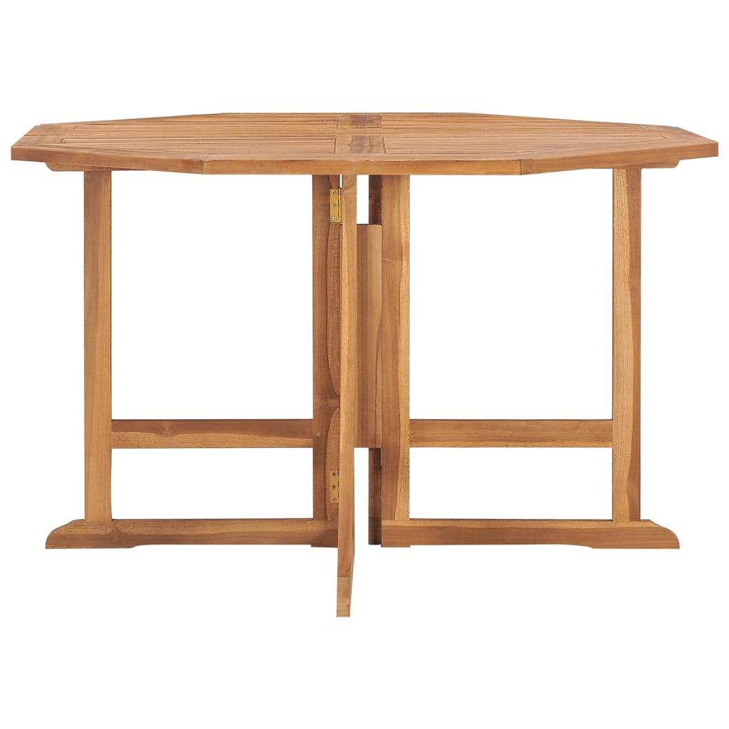 Table à dîner jardin pliable teck massif 110 x 110 x 75 cm - PANGIVO - Image 3