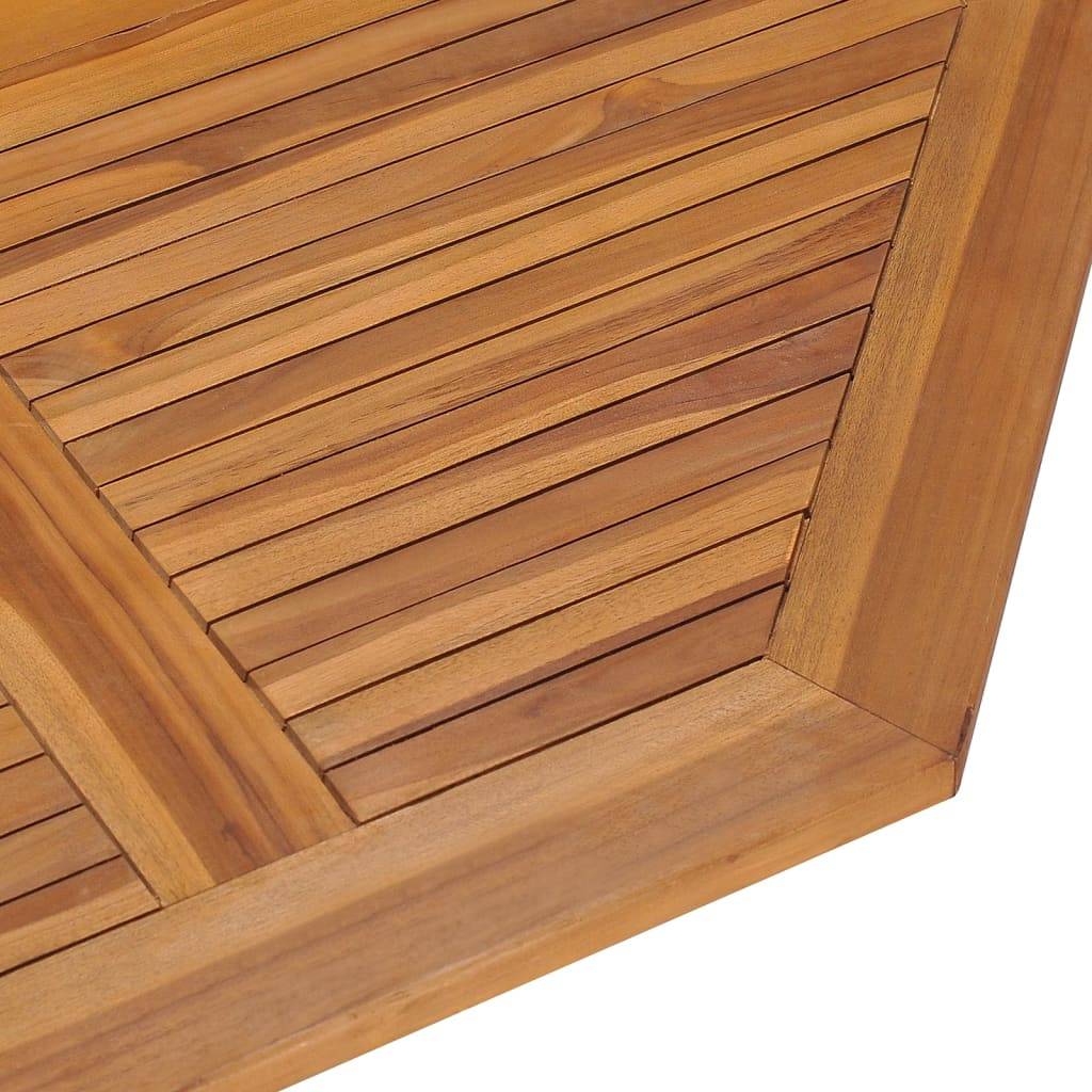 Table à dîner jardin pliable teck massif 110 x 110 x 75 cm - PANGIVO - Image 6