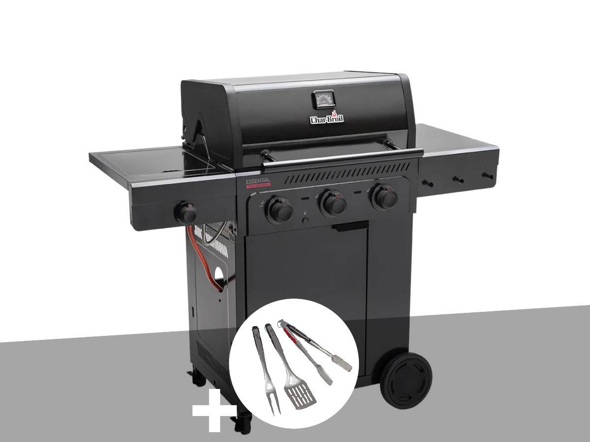 Char-broil - Barbecue à gaz Essential 3G - 3 brûleurs+ Kit 3 ustensiles - Char-Broil - Image 1