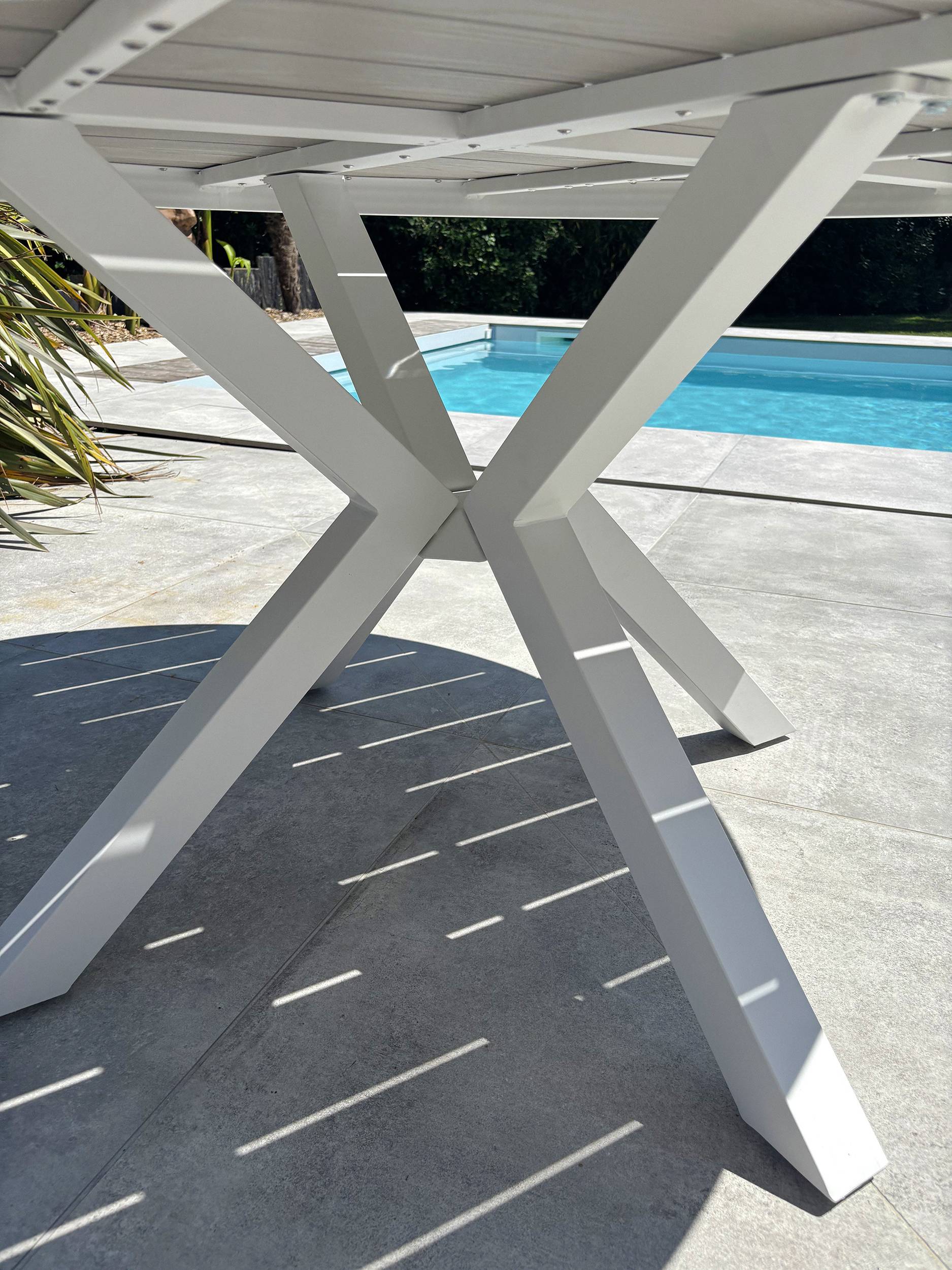 Table de jardin ELBA aluminium- BLANC - REMARQUABLE - Image 6