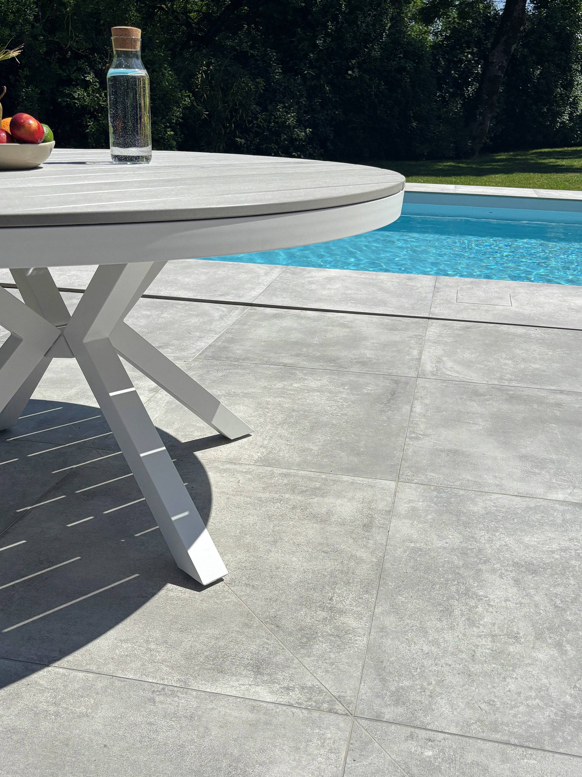 Table de jardin ELBA aluminium- BLANC - REMARQUABLE - Image 7