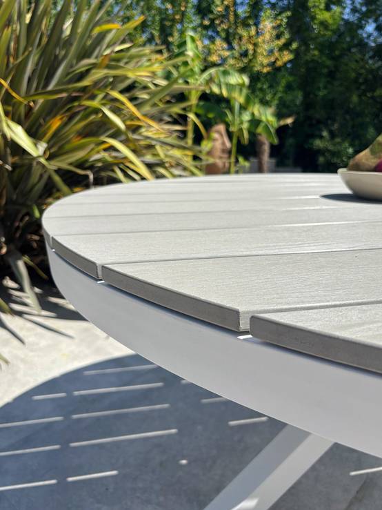 Table de jardin ELBA aluminium- BLANC - REMARQUABLE - Image 3