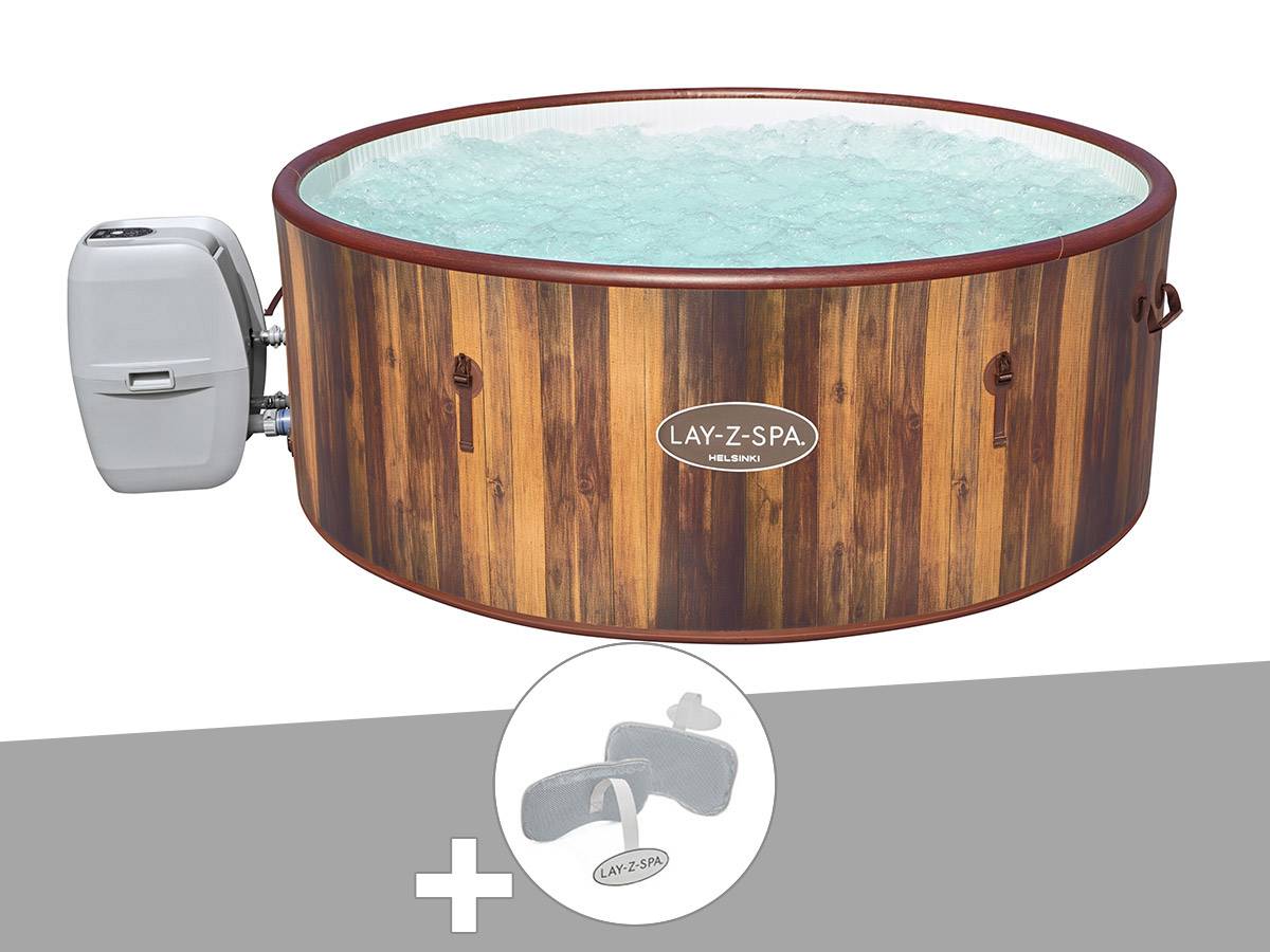 Bestway - Kit spa gonflable Bestway Lay-Z-Spa Helsinki rond Airjet 5/7 places + 2 appuis-tête - Imagen 1