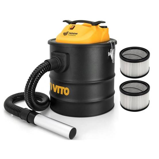Aspirateur de cendres 1400W 18L + 2 Filtres HEPA Fonction Souffleur Tornado VITO - Image 1
