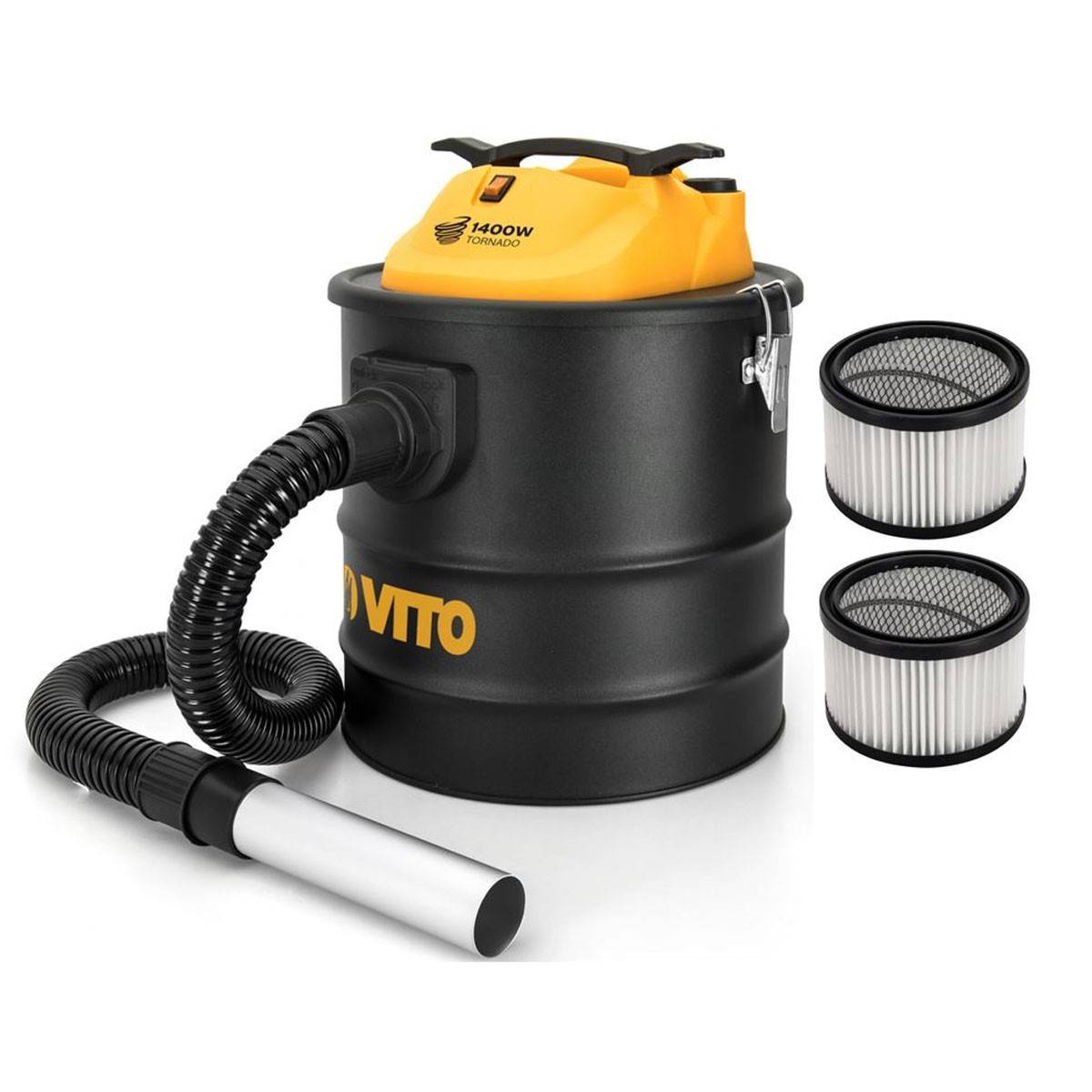 Aspirateur de cendres 1400W 18L + 2 Filtres HEPA Fonction Souffleur Tornado VITO - Image 1