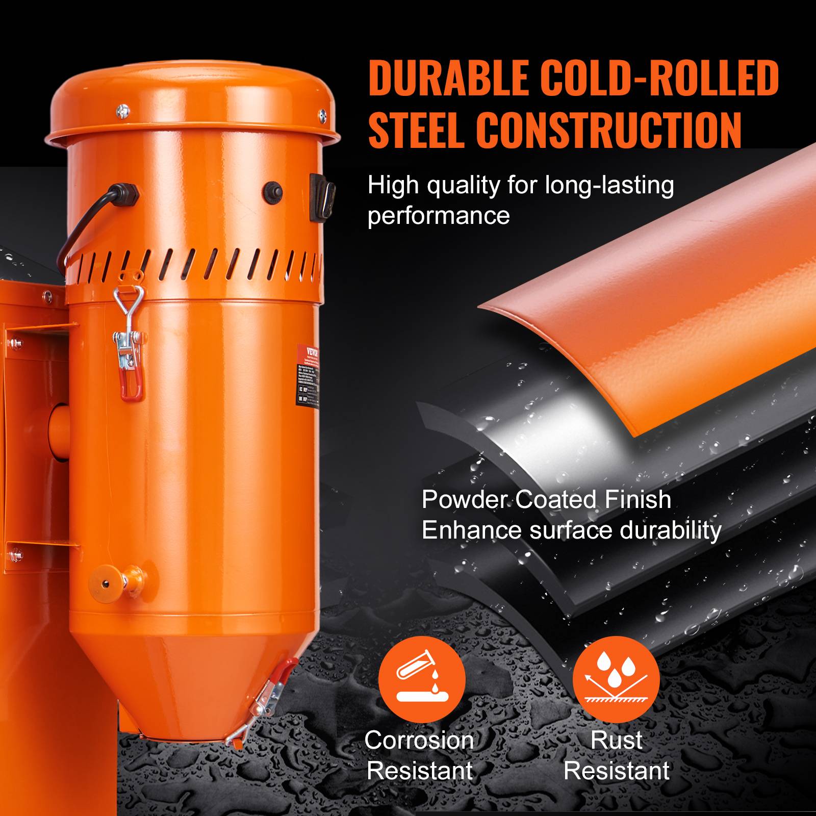 Vevor - VEVOR Collecteur poussière 1450W, 1.8 gallons, ajustement universel pour armoires de sablage. - Image 5