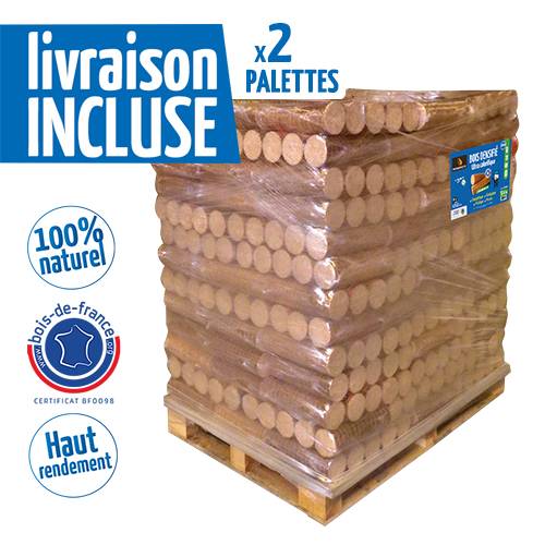 WOODSTOCK - Woodstock bois densifié par 5 - Lot de 2 palettes de 104 packs de 5 bûches - Image 2